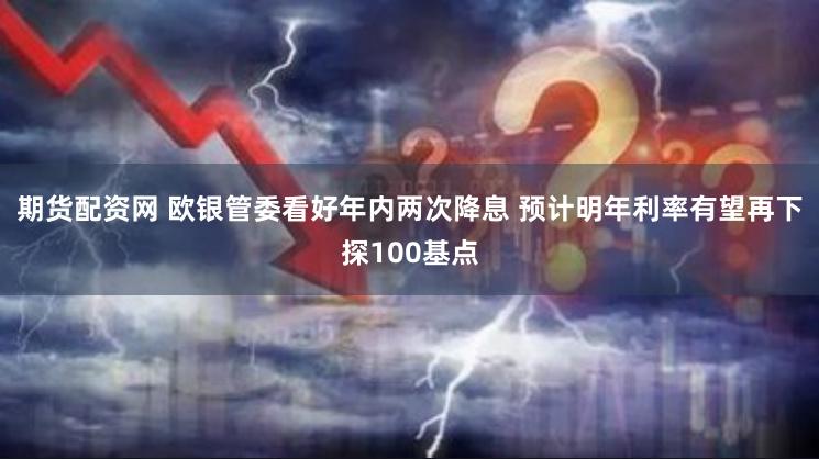 期货配资网 欧银管委看好年内两次降息 预计明年利率有望再下探100基点